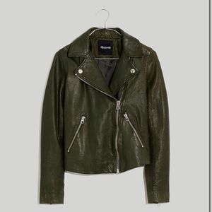 Madewell washed leather jacket Sz Medium NWT